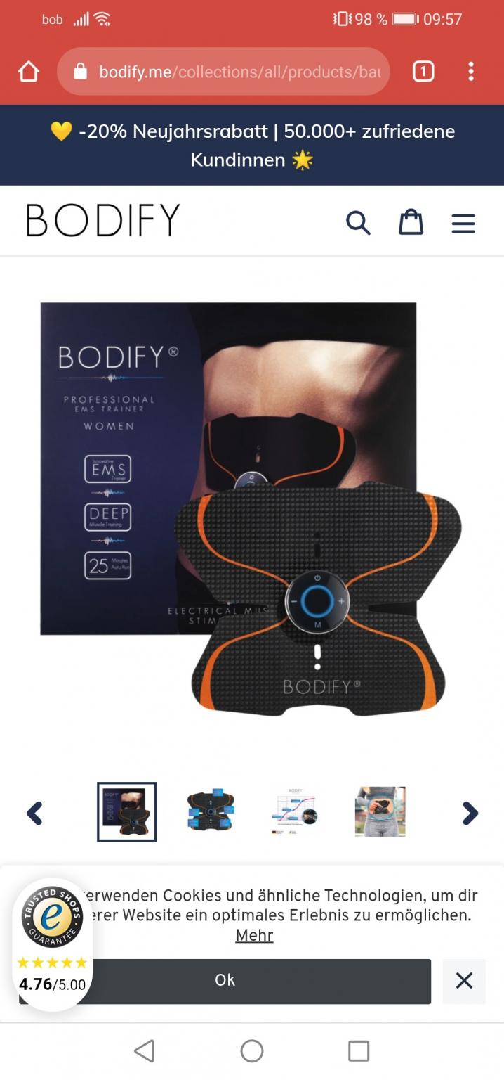 EMS Bauchtrainer Gürtel - 18 Stufen & 6 Modi Für Fettverbrennung Und Muskelaufbau