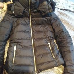 black Zara coat size small winter