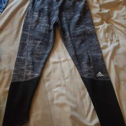 Adidas black and grey leggings worn few times but still in good condition size 6 to 8 but does say 6 on label