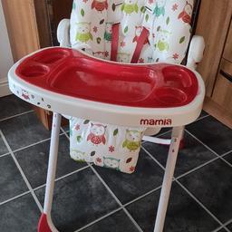 highchair no longer needed has 6 height settings and tray comes with instructions

pet free smoke free home
