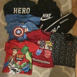 includes:
5 tops..(transformers,toystory, captain America)
1 jumper (New without tags)
1 tracksuit