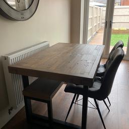 Dining table , 2x chairs and bench, from the housing unit, hardly used in excellent condition. COLLECTION ONLY ST HELENS