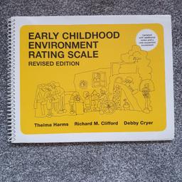 ECERS - R - Early Childhood Environment Rating Scale Curricular Extension to ECERS-E

Review and evaluate effectively your environment with this rating scale. Supports effective action planning for identified areas of improvement. 

Excellent resource for all early years, nursery and pre-school provision. 

Brand new condition, have several so never used these copies.