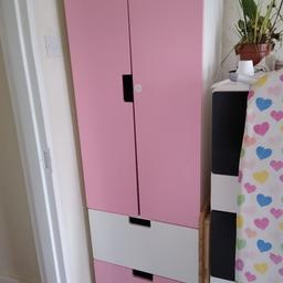 pink and white IKEA wardrobe.collection onl