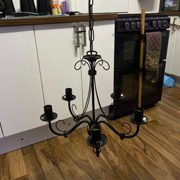 5 light chandelier 
Black in colour
No longer needed
Collection only