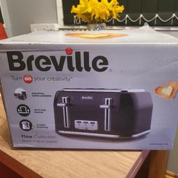 Breville flow 4 slice toaster 
brand new in box.
was bought as a gift, not needed as I have one.
