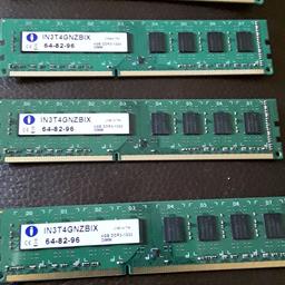 4 x 4 gb matched RAM sticks for pc boards. DDR3 - 1333
fully working. just pulled off my board to upgrade.