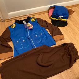 Paw patrol chase dressing up, perfect condition size 2-3 years - comes with hat, top, trousers and tail