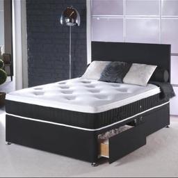 Specifications:

Single size 3ft (190 x 90cm)

Double 4ft6 x 6ft3 (190 x 135cm)

King size 5ft 200cm x 150cm

Special Offer: Double bed

SINGLE DIVAN BASE £59
DOUBLE DIVAN BASE £89
KING SIZE DIVAN BASE £99

- Divan bed base and Royal Orthoepedic mattress: £139

--------------------------

- Divan bed base and semi orthopaedic mattress: £119

- Divan bed base and Crown Orthoepedic mattress mattress: £159

- Divan bed base and Luxury memory foam ortho mattress: £169

- Divan bed base and 2000 Pocket Sprung mattress: £249

Add-ons:

- Add headboard: Leather +£30

- Add 2 pull-out drawers: +£40

- Add 4 pull-out drawers: +£80