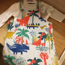 BRAND NEW WITH TAGS 
Boys dungarees with long sleeve vest top underneath 
M&S
3-6 months