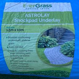 Evergreen astrolay Shockpad underlay for sale brand new sealed in pack, 10meters by 1.5meters. For fake grass