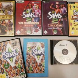 Verkaufe ein paar gebrauchte PC Spiele
Kaum benutzt

Sims Mittelalter verkauft 

Sims 2 Family Fun Accessoires

Sims 2 Nightlife

Sims 2 vier Jahreszeiten

Sims 3 3 €

Keine Rücknahme oder Garantie

2 € pro Stück