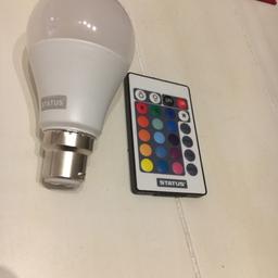 Light bulb with remote multi colour with different feautures