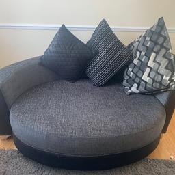 Cuddle chair, very good condition.
Cushions included, message for further details.
COLLECTION only. 