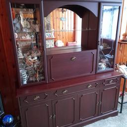 Dark Wood & Glass Display Cabinet. Internal display light & in good condition.
£ 100

Wood & Glass Cabinet
H = 5' 11"
W= 5'    0"
D = 1'   4"