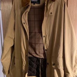 Men’s beige colour Barbour Coat. Size large but more of an XL. Just too big for me hence reason for sale.