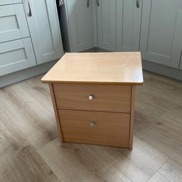 Bedside table with two drawers.