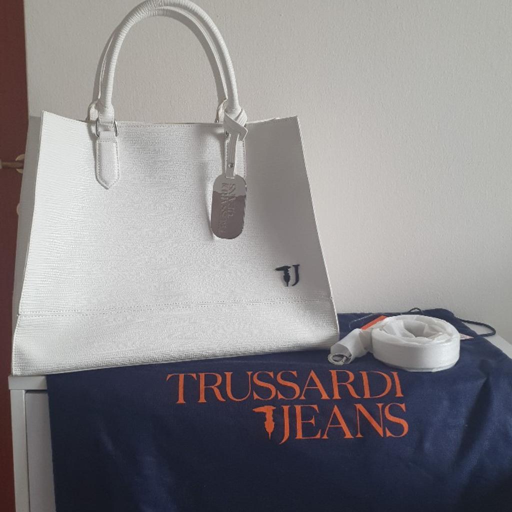 Borsa trussardi hot sale jeans bianca