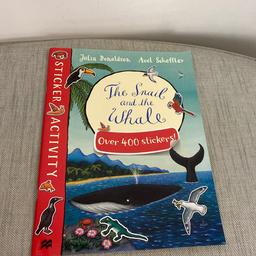 The Snail & the Whale sticker activity book Julia Donaldson. 
Unused and new.
Collection ME14