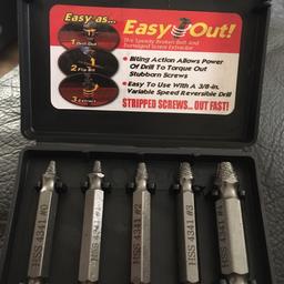Brand new set of screw extraction tools 
Will post £2.50
Grab a bargain cost£25
Now only £10
