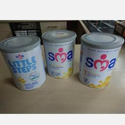 3 tins of sma baby milk stage 1, all unopened & sealed ,1 x  little steps 2 x pro, not going to be used as I'm currently still breastfeeding and she is now 9 months . Long dates on them see photo's . Collection only contact free collection.
Can be posted please ask for prices. Having a big clear out due to needing the space so please take a look at my other listings. Thanks for looking .

￼
