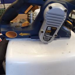 Proline Electric Planer with dust bag and cutting gauge storage box,new spare blades and new drive belt good piece of kit.