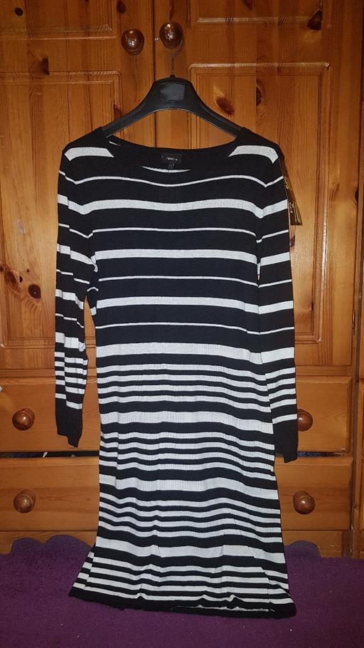  — Next - Black And White Stripe Dress