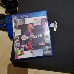 Ps4 Pro 1tb, it comes with a camera, FIFA 21, and all cables. No box
