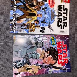 Hallo zusammen,

verkaufe hier zwei Star Wars Comic Hefte.

Nichtraucher und keine Tiere im Haushalt.

Versand verhandelbar. Privatverkauf, keine Garantie, Rückgabe oder Umtausch.