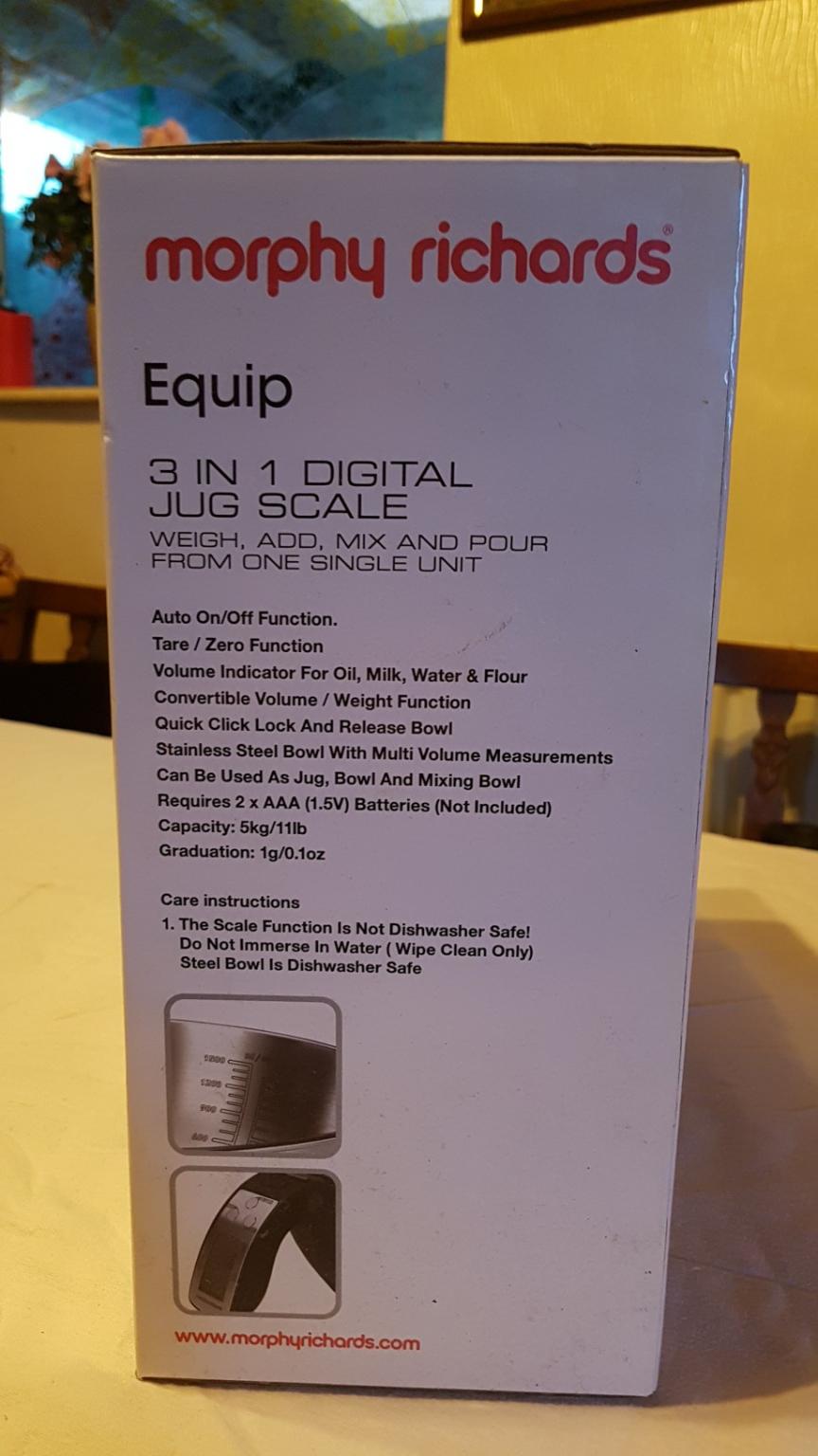 MORPHY RICHARDS 3 IN 1 DIGITAL JUG SCALES in B61 Bromsgrove für 15,00
