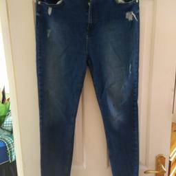 Worn once so in good condition. stretch jeans from River Island with rip detail. 

From smoke & pet free home. Collection from Brockwell but will post if you cover cost. 

I am happy to combine postage on additional items purchased.