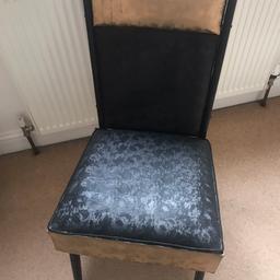 Gold and black chair