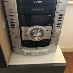 In good working condition 
With aux and headphone compartment 
3 disc changer
Double cassette 

No remote