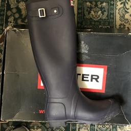 Size 6 Aubergine(purple) tall original genuine Hunter wellies. Worn once but sadly a little to small. £85 one