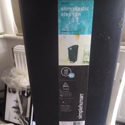 Simply Human Bin
Black with foot pedal to open, 40 liters . 
Good condition and clean.
From a pet and smoke free home.
Pick up Bounds Green N22