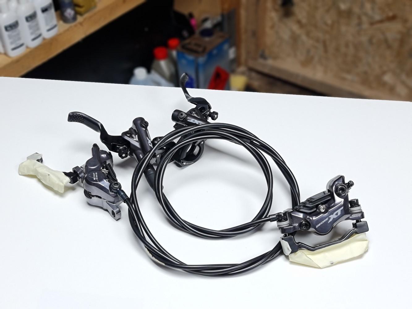Shimano XT BL-M8100 BR-M8120 4 Piston Hydraulic Disc Brakes | Front & Rear Set | Mountain Bike
