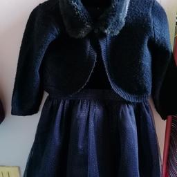 Marks & Spencers occasion dress in navy age 4-5 with matching jacket. Only worn a couple of times so lovely condition. £8 for both items. Collection Forest Road, Burton.