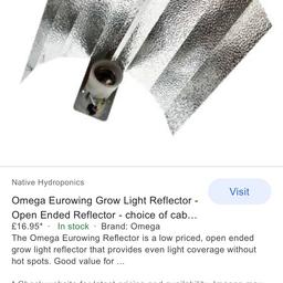 Omega grow light euro reflectors
Box of 10 new unused