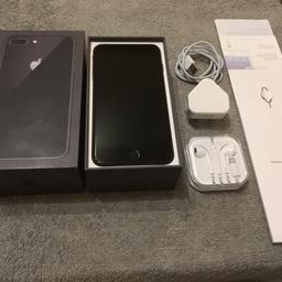 Apple iPhone 8+ plus 64gb in space grey(EE/orange/T-Mobile/BT ETC can be unlocked for 8.99 by EE) like new, always kept in case. Touch ID works perfectly, all cameras work perfectly, mics work perfectly, 90% battery health. No scratches, no dents, very clean. Comes with box, charger wire, headphones which I’ve never used. I’ve now upgraded so I’m now sad to see this phone go. will be factory reset for you. Thank you for reading £245 ovno
