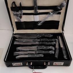 Brand new Viners Cookware 24 piece Cosmic knife set including Chef's knives and steak knife and fork set. Complete in black briefcase with lock.
Free postage to mainland UK.