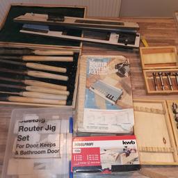 Various joinery tools no longer needed having a sort out
Would like £70 for the lot but open to offers hinge jig,keep jig, dovetail jig, auger bits, wood turning chisels saw blade and a dowel jig
First £50 buys them