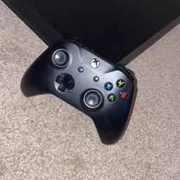 Purchased for £349.99 off Amazon in November.

I am selling my sons Xbox One X - 1TB version.

I brought it in November from Amazon but he now has a PS5 so no longer uses it. It was barely used so is in perfect condition.

Includes-

Xbox One X - 1 TB
Power cable and HDMI cable
1 controller with charging wire

If you have any questions please ask. Collection only.