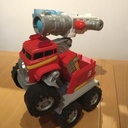 Matchbox big buddy fire truck
Talks, sings, dances
Sounds and LED lights
Shoots balls
Very good condition
To be collected