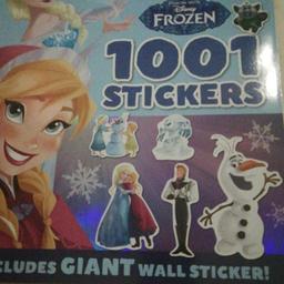 NEW DISNEY FROZEN 1001 STICKERS INCLUDES GIANT WALL STICKER. JOIN ANNA. ELSA OLAF AND THE REST OF ARENDELLE FOR AN ACTIVITY _ PACKED  BOOK THAT'S FULL OF HOURS OF FUN  WITH 1001 DAZZLING STICKER S, INCLUDING  FOILED STICKERS AND A GIANT WALL STICKER, AS WELL AS LOADS OF EXCITING ACTIVITIES, THIS BOOK IS PERFECT FOR LITTLE FROZEN  FANS EVERYWHERE. SALE PRICE DO PAYPAL POST AND DROP OFF FEW MILES SMALL COST LOVELY BOOK. DO DON'T MISS OUT LIMITED STOCK.