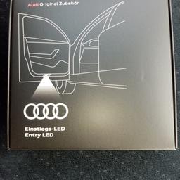 Genuine Audi accessory, brand new and unopened item.

Bright LED lighting in form of Audi symbol.

This item will be sent very well packaged and via insured and tracked postage.