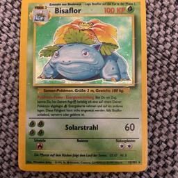 Biete meine originale deutsche Pokemon Bisaflor Holo Karte aus meiner Sammlung an. Wie Sie sehen ist die Karte aus der 1. Edition 1999

Versand und Paypal möglich 

Bitte realistische Angebote machen