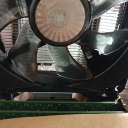 Here I'm selling a bundle cpu is i7 3770 16gb of ddr3 ram and cooler master heatsink I don't have motherboard for sale just these 3 components any questions feel free to ask