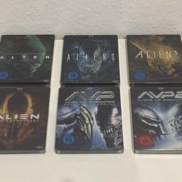 Verkaufe hier 6 BluRay Filme OVP NEU
Alien 1-4 und Alien vs. Predator 1&2