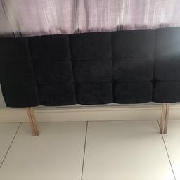 Brand new black crushed velvet headboard for double bed