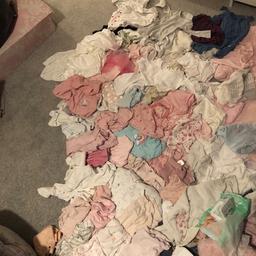 Massive bundle of baby girls clothes all good condition needs collecting ASAP due to needing space includes

Snow suits
Baby sleeping bag
Tops
Vests
Sleepsuits
Cardigans
Trousers
Dresses

Ages newborn, 0-3 and some 3-6
COLLECTION ONLY as too many to post unless buyer arranges own parcel company to collect 